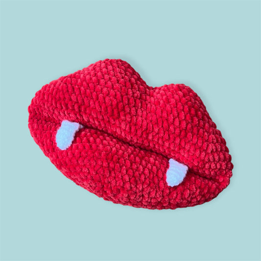 Vampire lips pillow